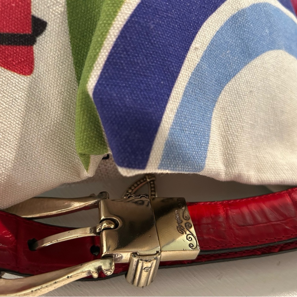 Brighton Red Belt with Silver Buckle